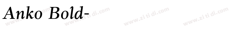 Anko Bold字体转换